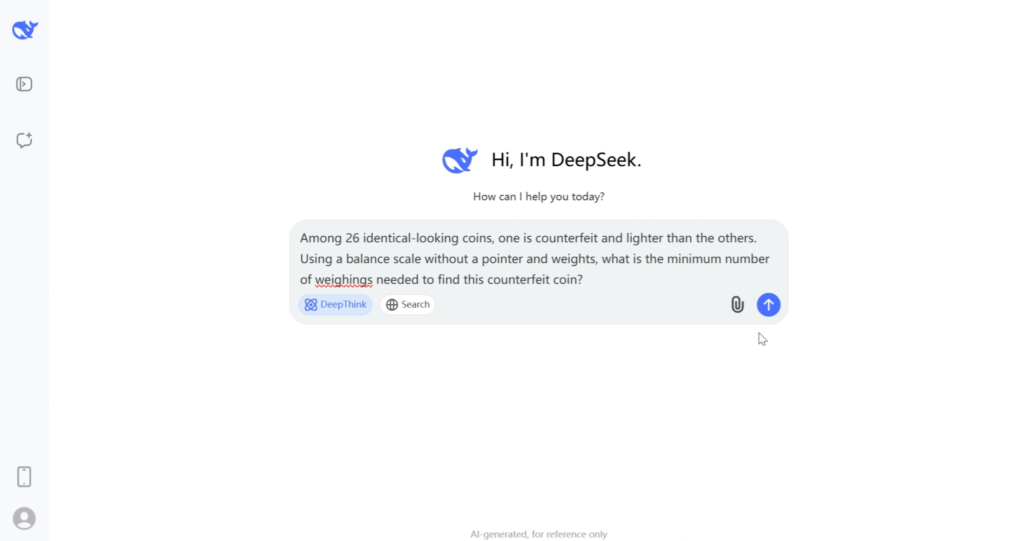 Screenshot DeepSeek