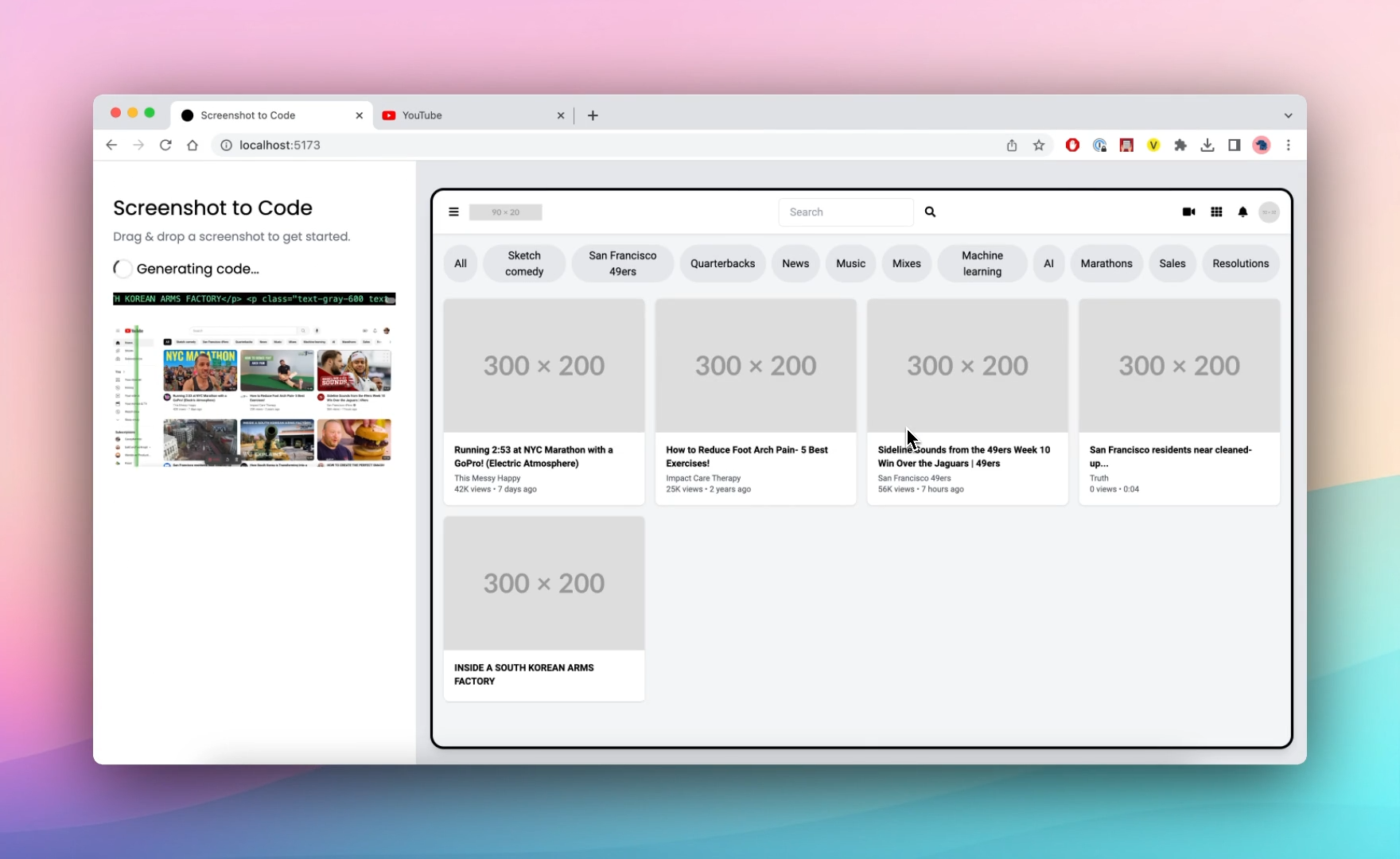 Screenshot to Code: KI baut eine Website aus einem Screenshot