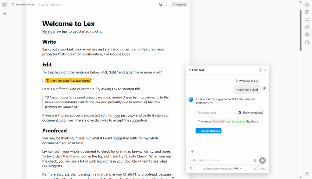 Screenshot Lex