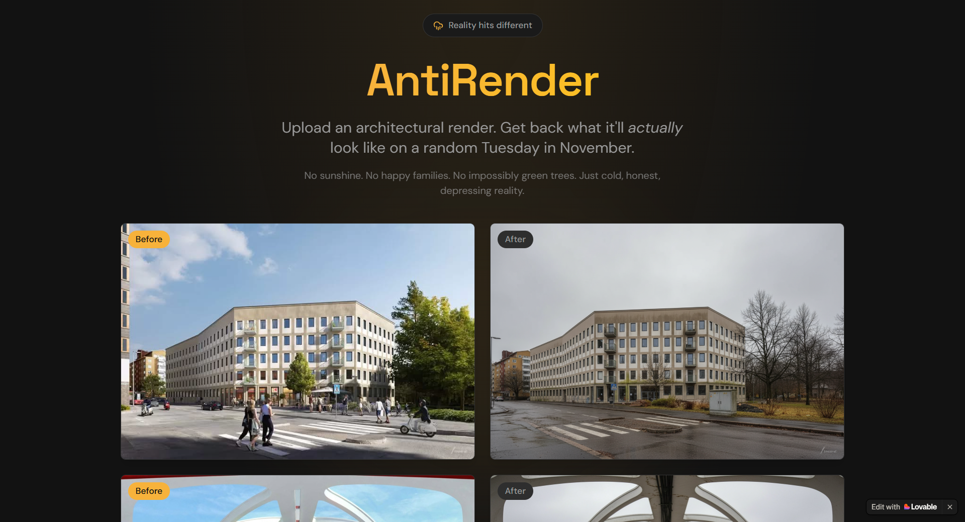 AntiRender: Architekturskizzen realistisch zeigen